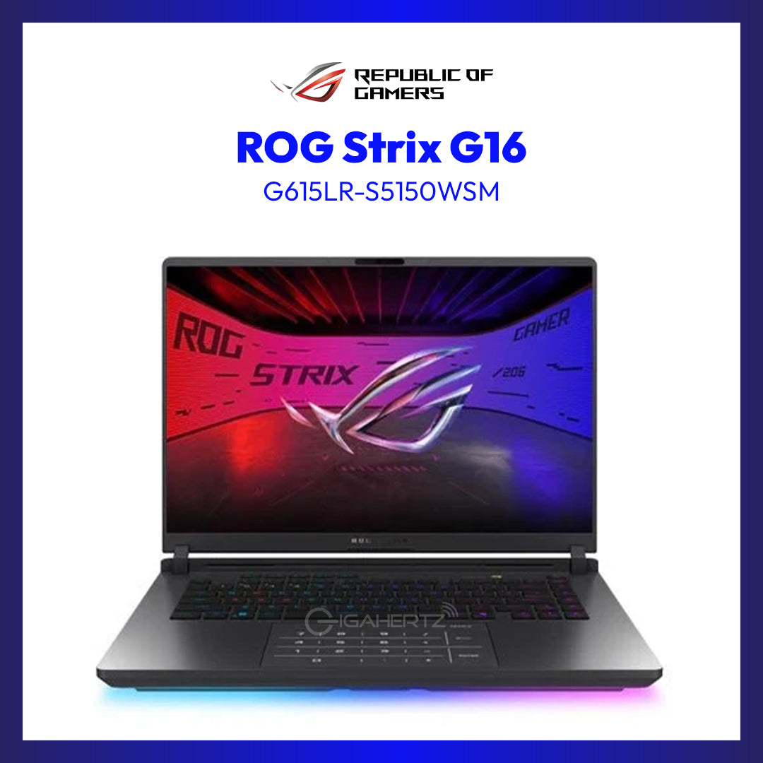Asus ROG Strix G16 G615LR-S5150WSM | 16" WQXGA | Intel Core Ultra 9 Processor 275HX | RTX 5070 Ti | 16 GB RAM | 1 TB SSD | WIN 11