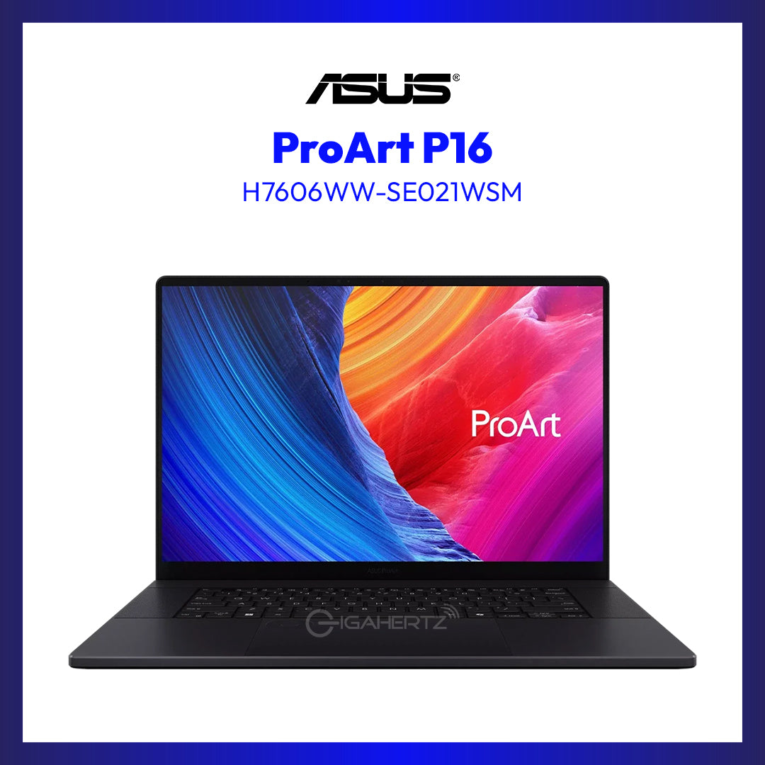 ASUS ProArt P16 H7606WW-SE021WSM | RYZEN AI 9 HX 370 | 64GB RAM | 2TB SSD | NVIDIA GeForce RTX 5080 16GB GDDR7 | Nano Black | Win 11