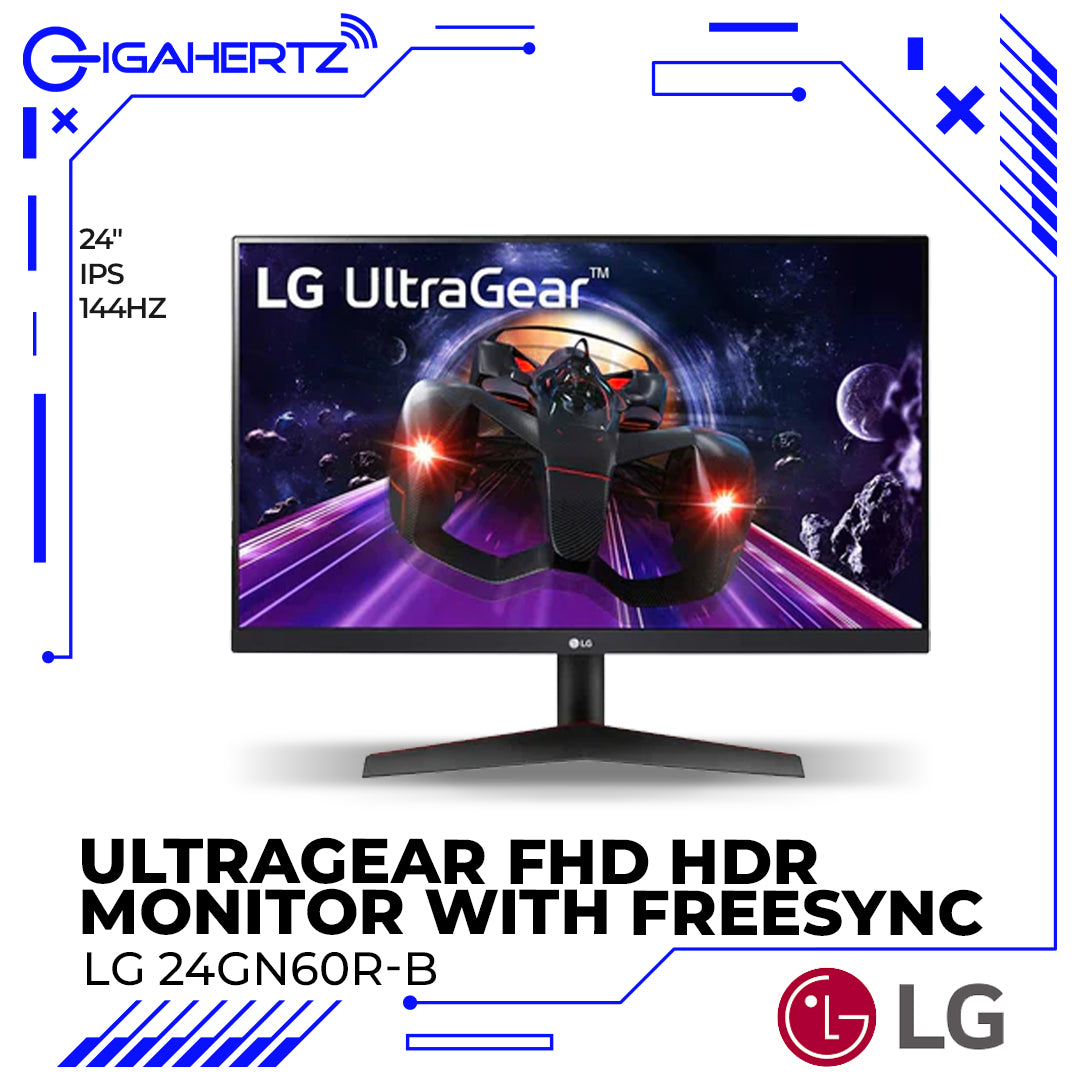 LG 24GN60R-B 24'' Ultragear FHD IPS 1MS 144HZ HDR Monitor With Freesync