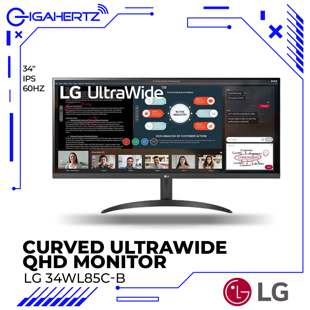 LG 34WL85C-B 34'' Curved UltraWide™ QHD (3440 x 1440) IPS Monitor