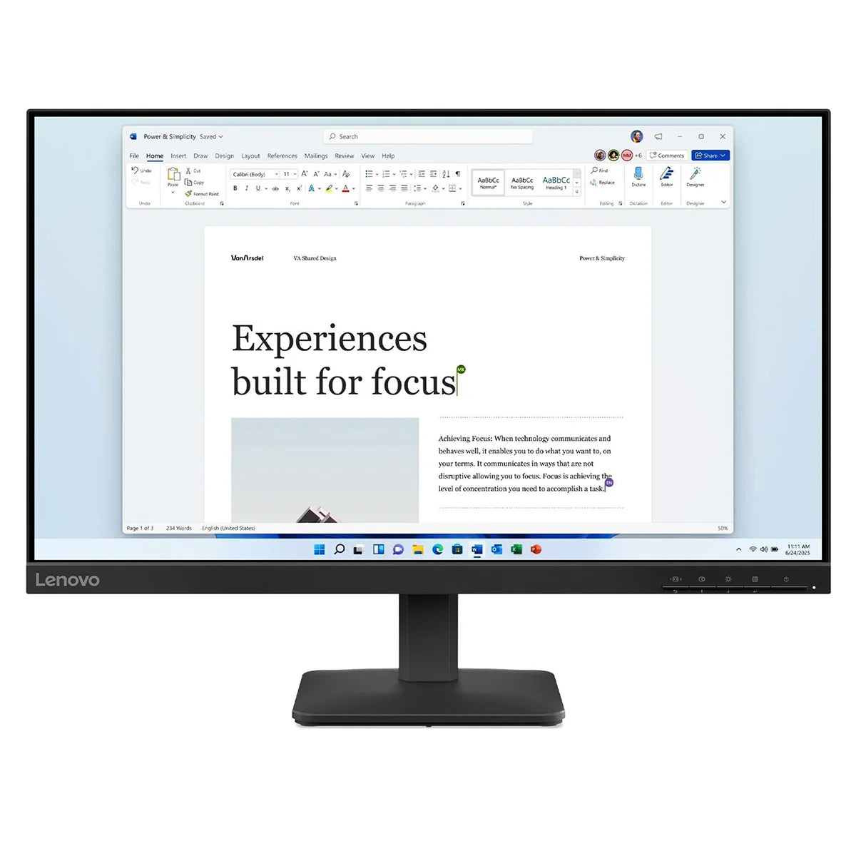 Lenovo L24-4e 23.8" Monitor