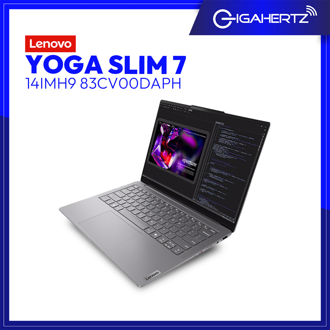 Lenovo Yoga Slim 7 14IMH9 83CV00DAPH Laptop 14″ WUXGA OLED | Intel Core Ultra 5 125H | 16GB RAM | Intel Arc Graphics | 512GB SSD | Luna Grey