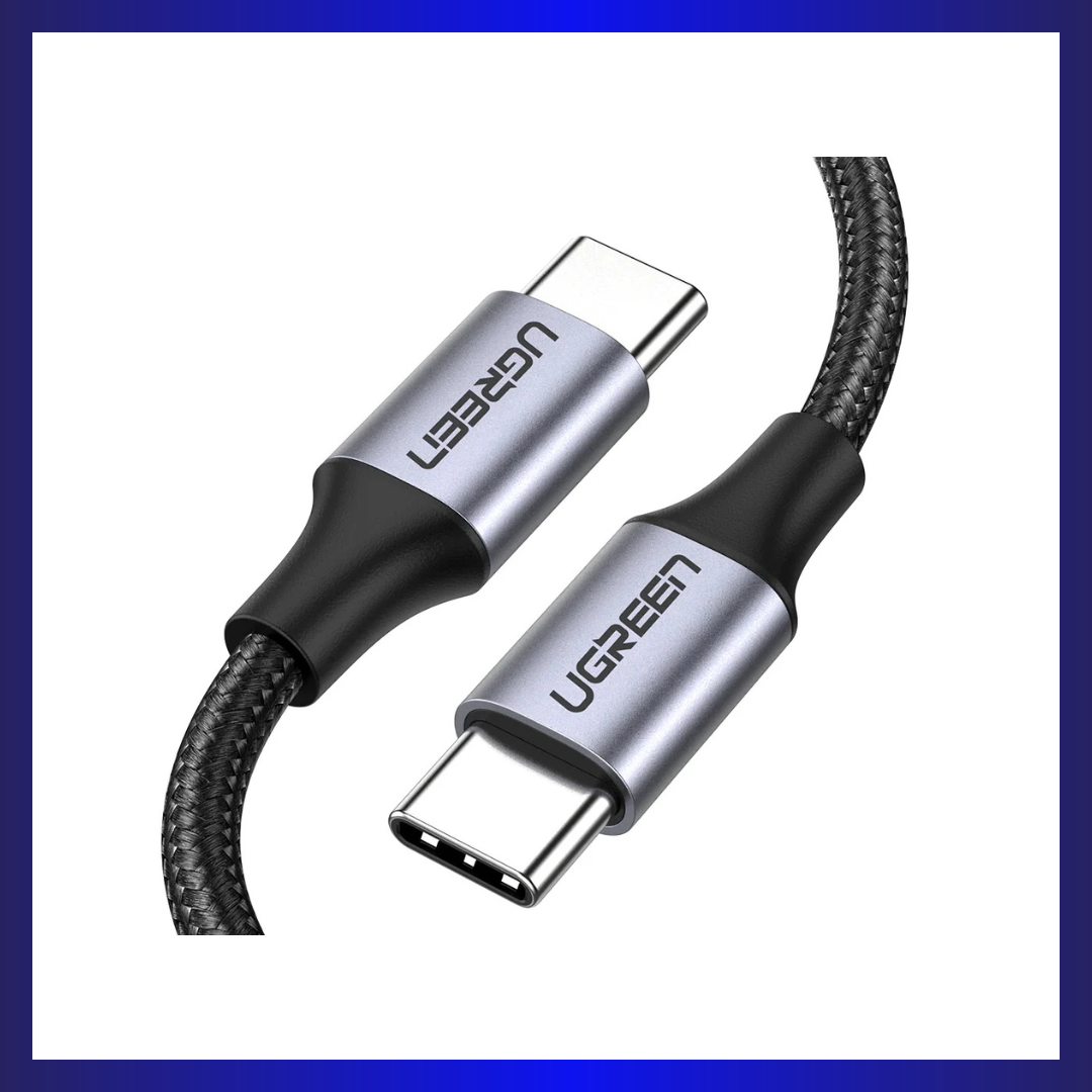 UGreen US261 USB-C 2.0 Male To USB-C 2.0 Male 3A Data Cable (1 Meter)