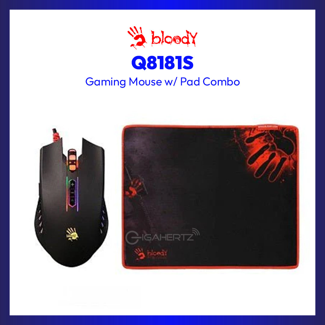 A4Tech Bloody Q8181S Gaming Mouse w/ Pad Combo