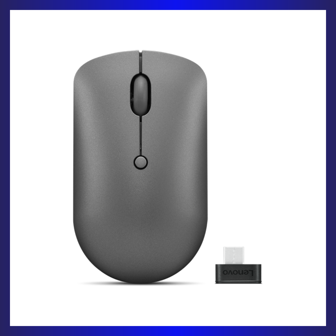 Lenovo 540 USB-C Wireless Mouse | 2.4GHz Wireless | USB-C Receiver | Up to 2400 DPI Optical Sensor | Storm Grey