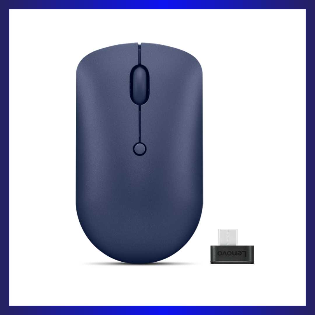 Lenovo 540 USB-C Wireless Mouse (GY51D20871) | 2.4GHz Wireless | USB-C Unified Pairing Receiver | Up to 2400 DPI Optical Sensor | Abyss Blue