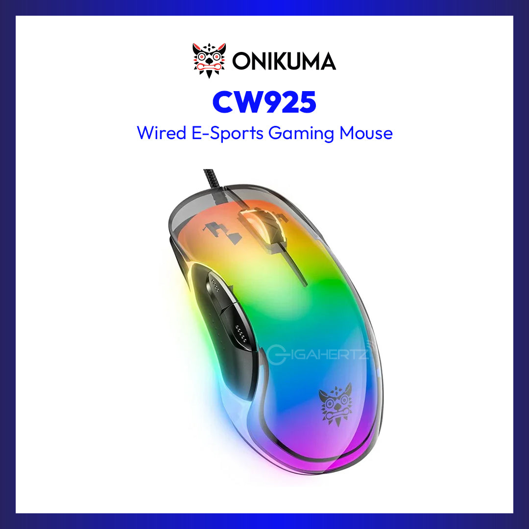 Onikuma CW925 RGB Wired eSports Gaming Mouse (Black)