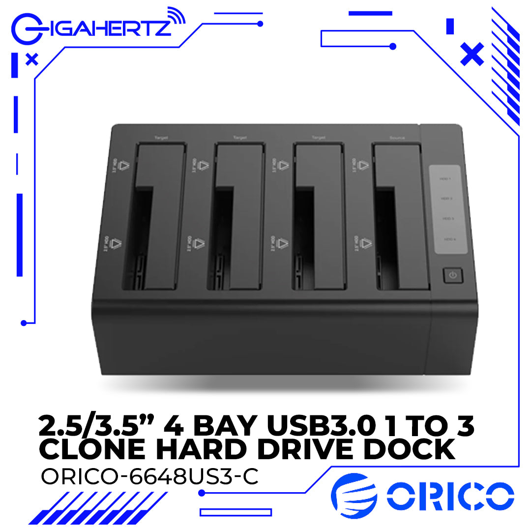 Orico 2.5 / 3.5 Inch 4 Bay USB3.0 1 To 3 Clone Hard Drive Dock