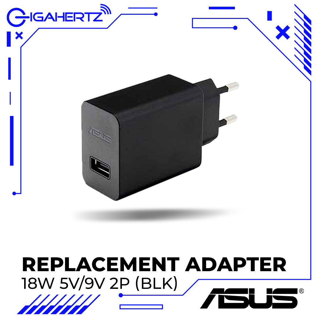 Replacement for ASUS ADAPTER 18W 5V/9V 2P(BLK)