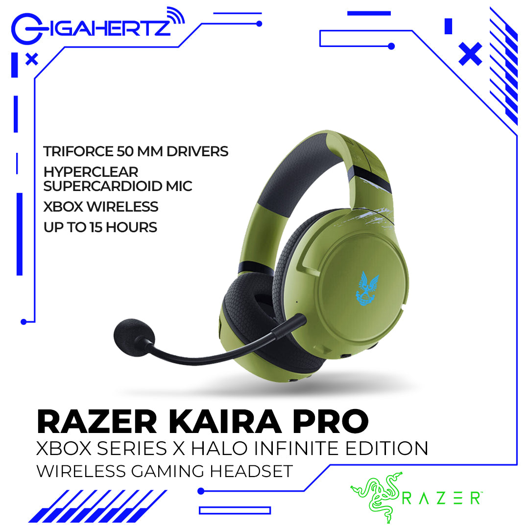 Razer Kaira Pro for Xbox Series X Halo Infinite Edition Wireless Gaming Headset