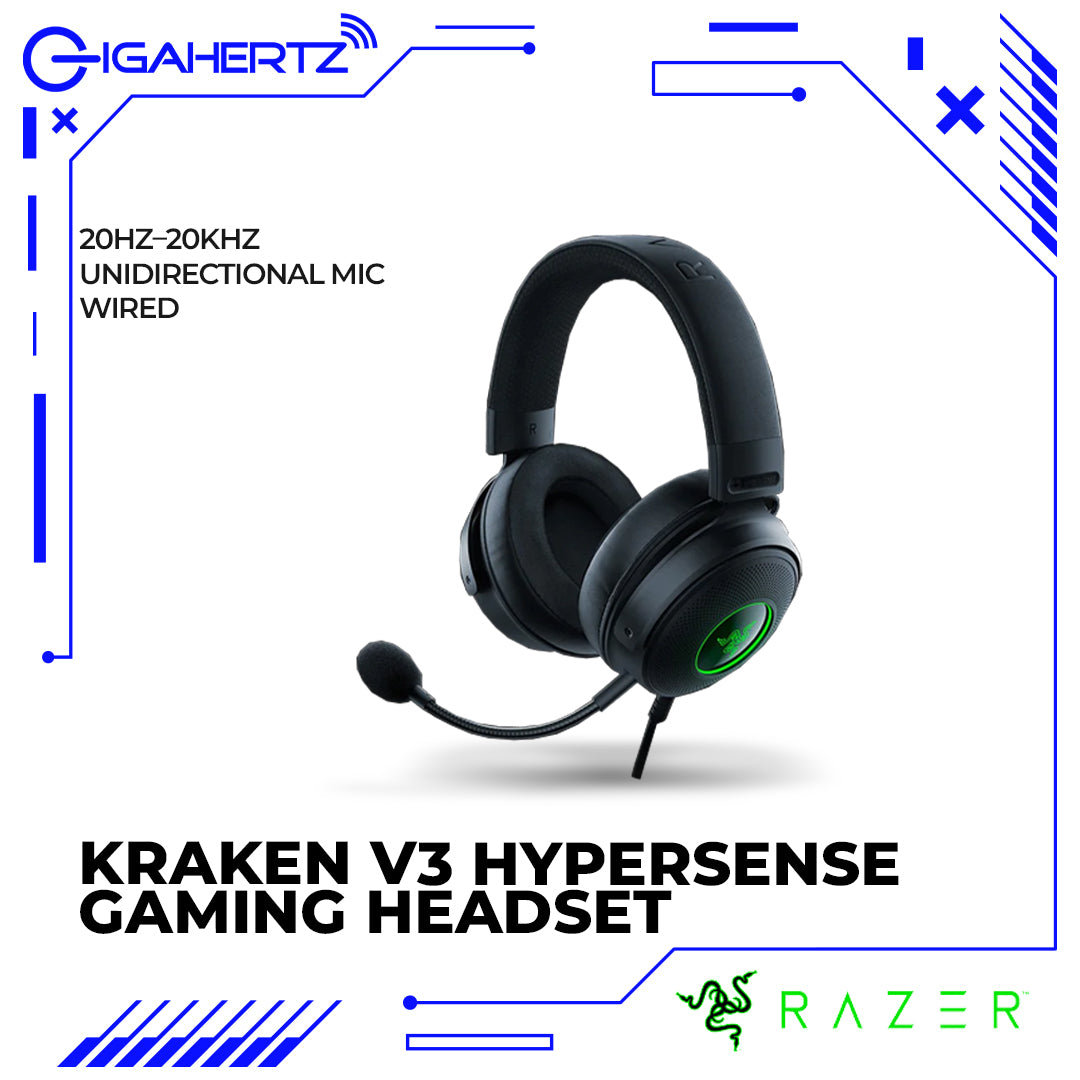 Razer Kraken V3 HyperSense Wired USB Gaming Headset With Haptic Technology