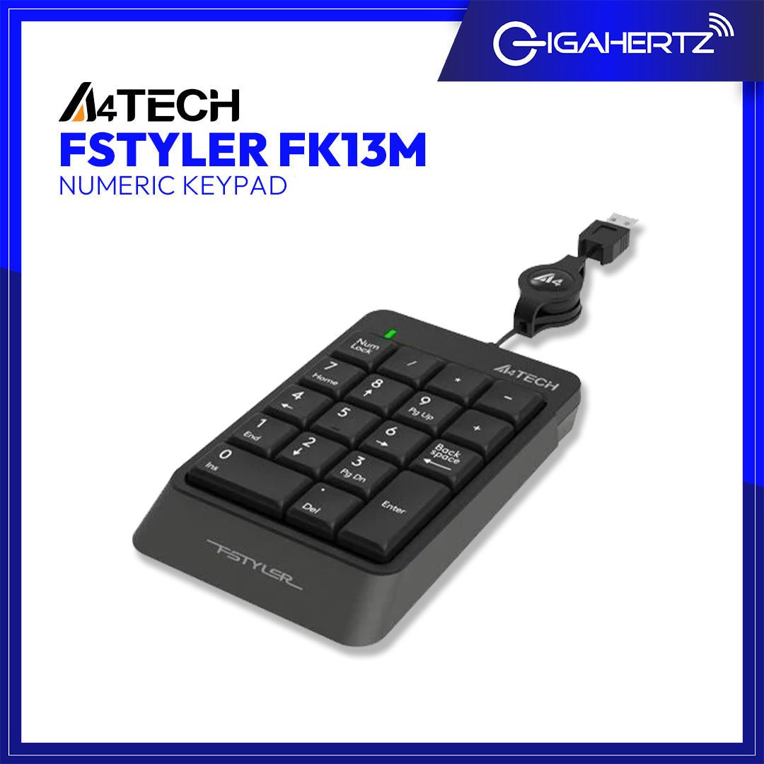 A4Tech FStyler FK13M Numeric Keypad W/ Adapter | Gigahertz