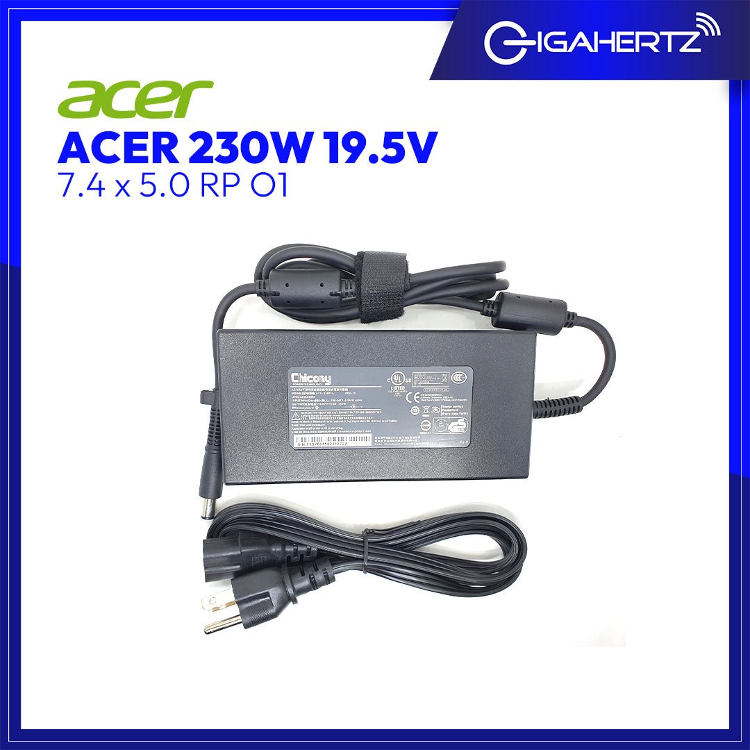 Acer Adapter 230W 19.5V 7.4 x 5.0 RP O1 | Gigahertz
