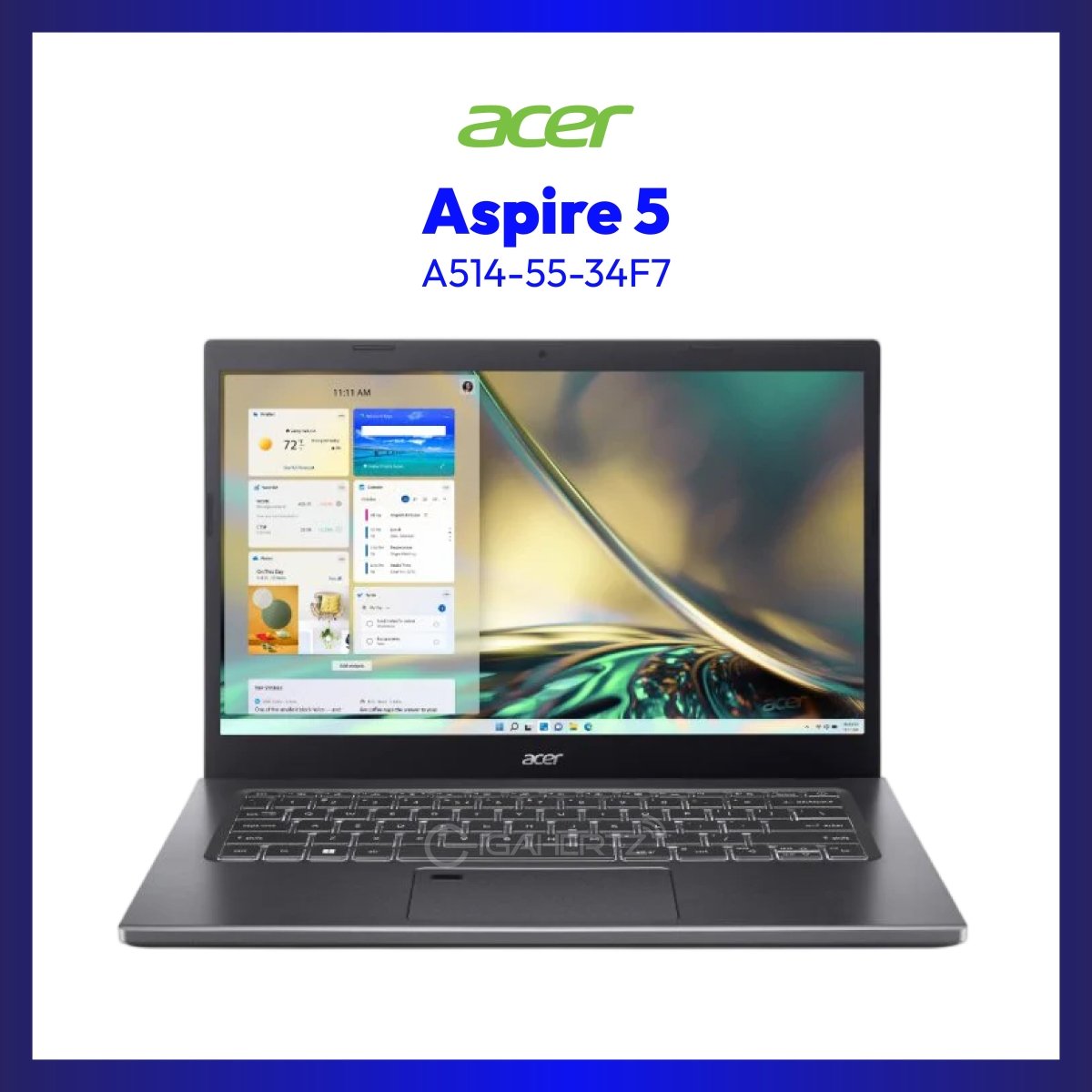 Acer Aspire 5 A514-55-34F7 Notebook Laptop | 14" FHD | i3-1215U | UHD Graphics | 8GB RAM | 256GB SSD | WIN 11 | GigaHertz