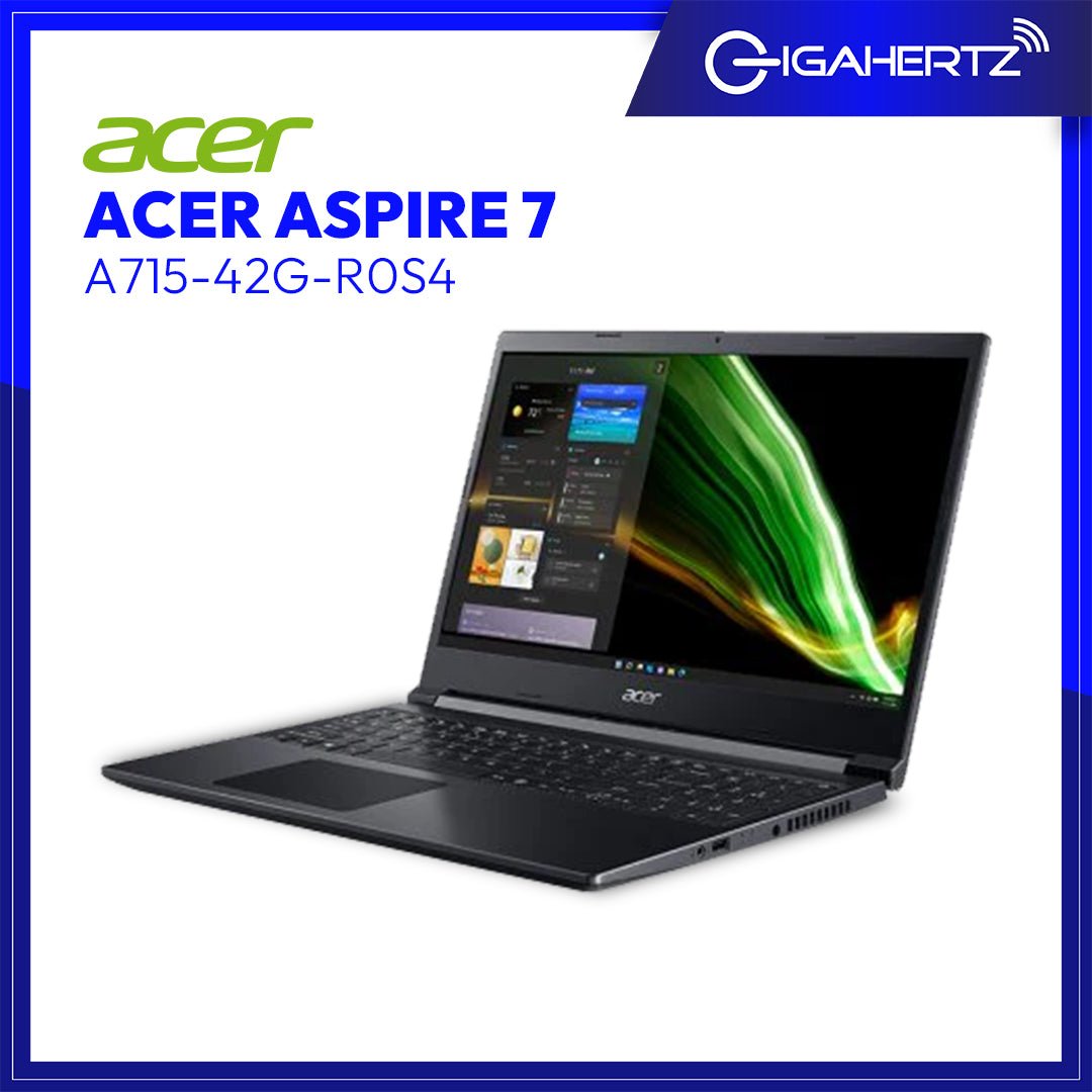 Acer Aspire 7 A715 - 42G - R0S4 Laptop | 15.6" FHD | Ryzen 5 5500U | Geforce GTX 1650 | 8GB RAM | 512GB SSD | WIN 11 | Gigahertz