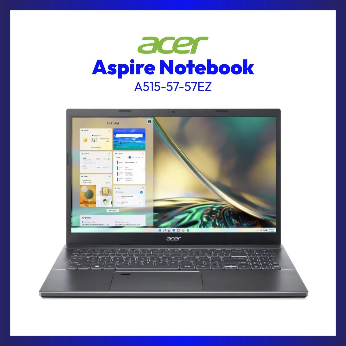 Acer Aspire A515-57-57EZ Notebook Laptop | 15.6" FHD | i5-1235U | Iris Xe Graphics | 8GB RAM | 512GB SSD | WIN 11 | GigaHertz