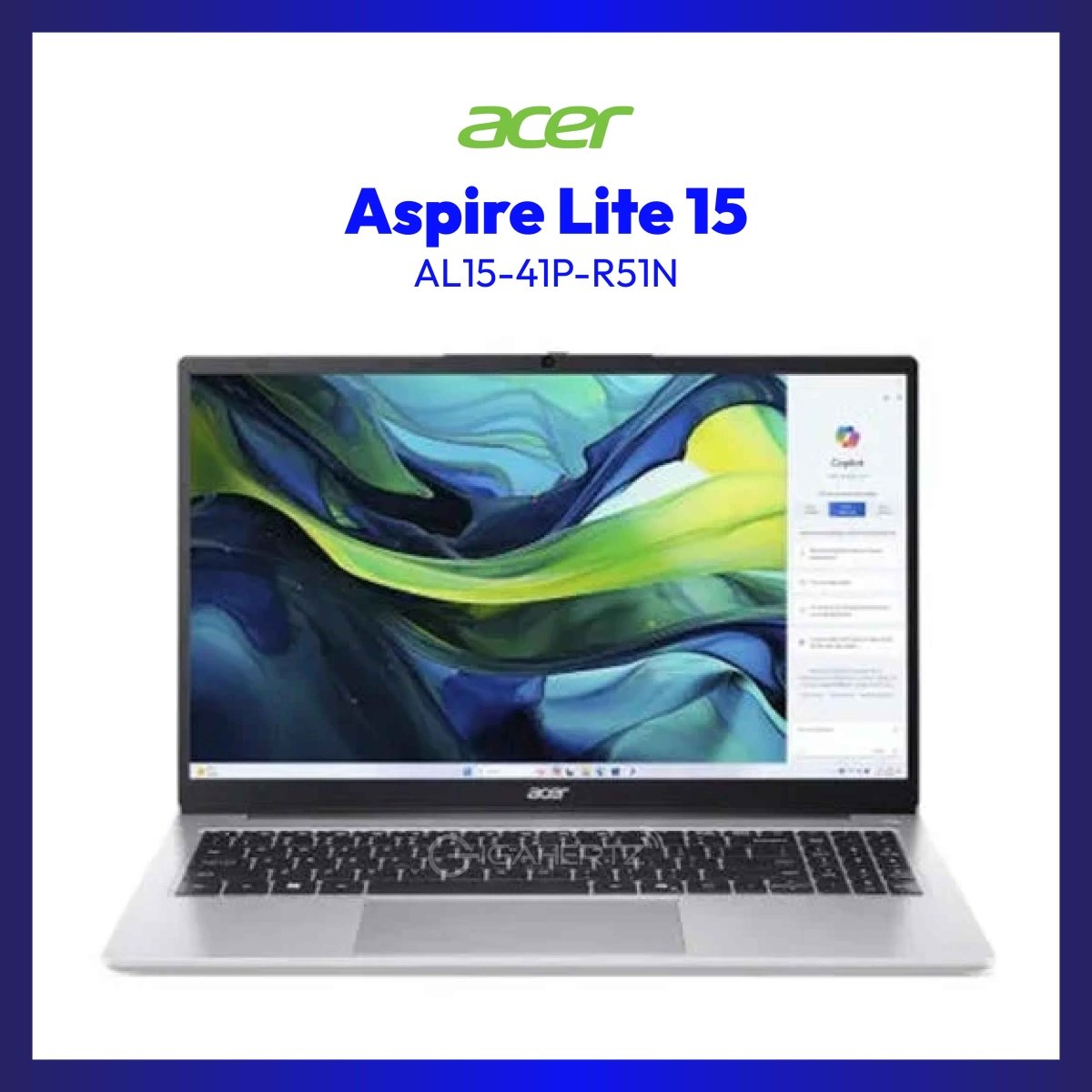 Acer Aspire Lite 15 AL15-41P-R51N | 15.6″ FHD | AMD Ryzen 7 5700U | AMD Radeon Graphics | 16GB RAM | 512GB SSD | WIN 11 | GigaHertz