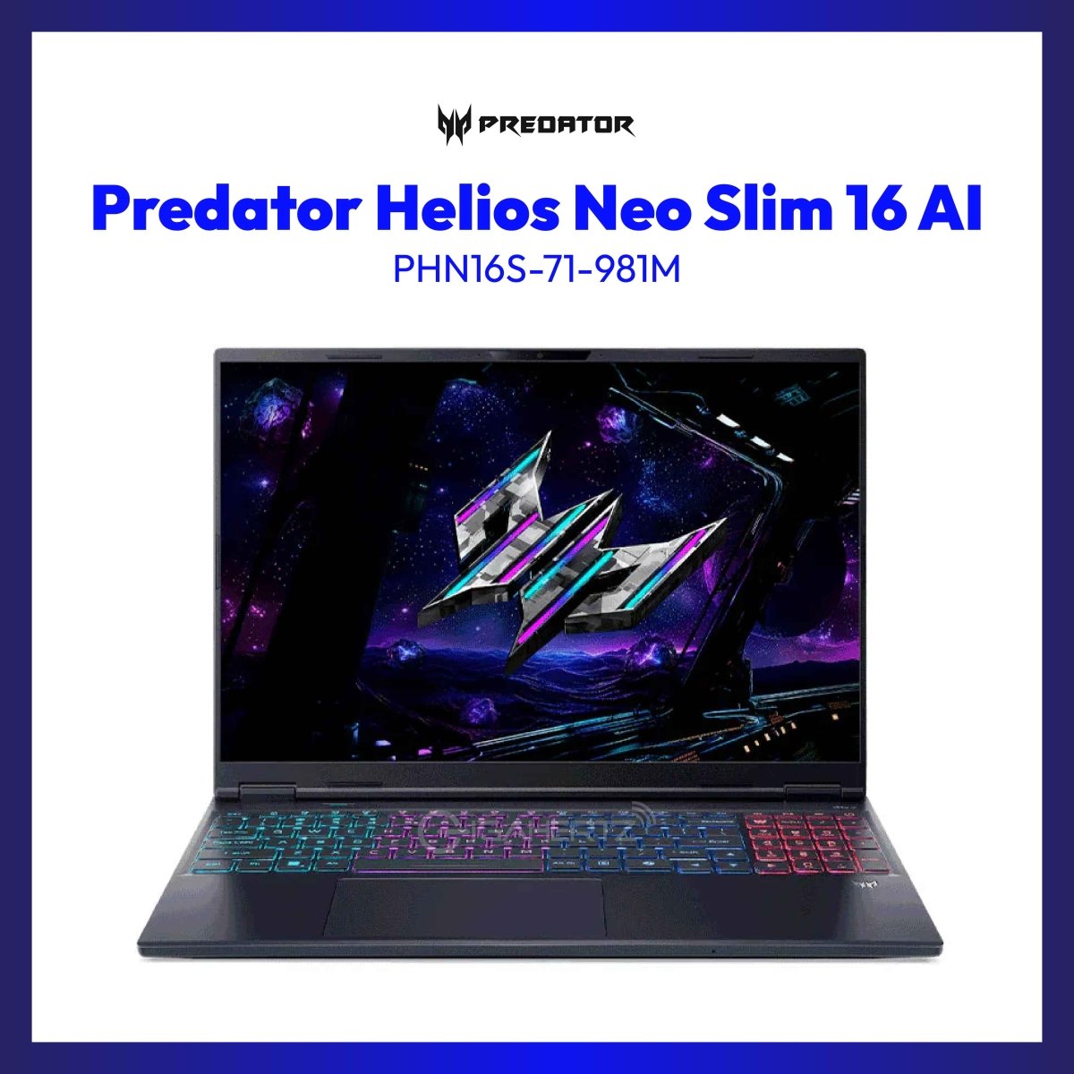 Acer Predator Helios Neo Slim 16 AI PHN16S-71-981M | 16" OLED | Intel Core Ultra 9 | GeForce RTX 5070 Ti | 32GB RAM | 1TB SSD | WIN 11 HOME | GigaHertz