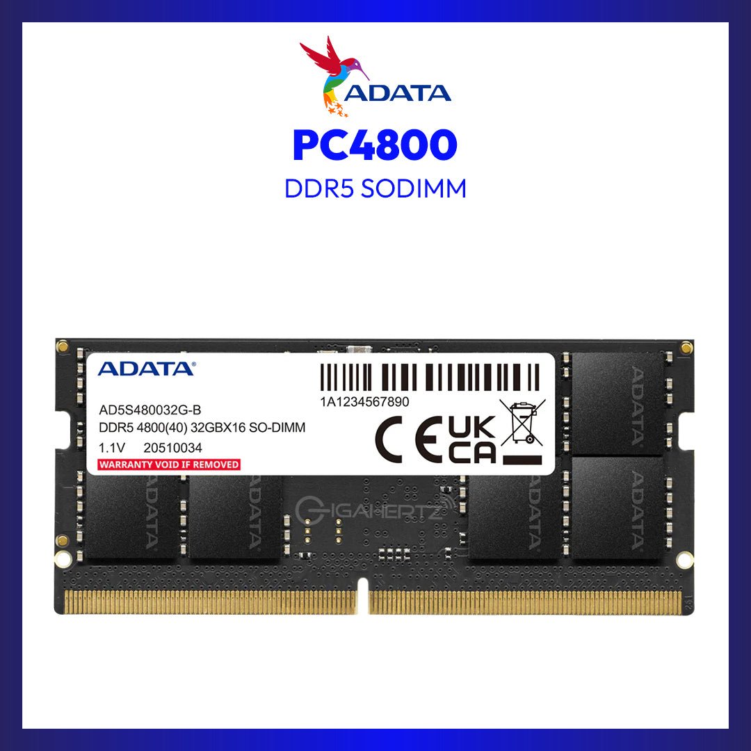 ADATA 32GB DDR5-4800 SO-DIMM Memory Module | GigaHertz