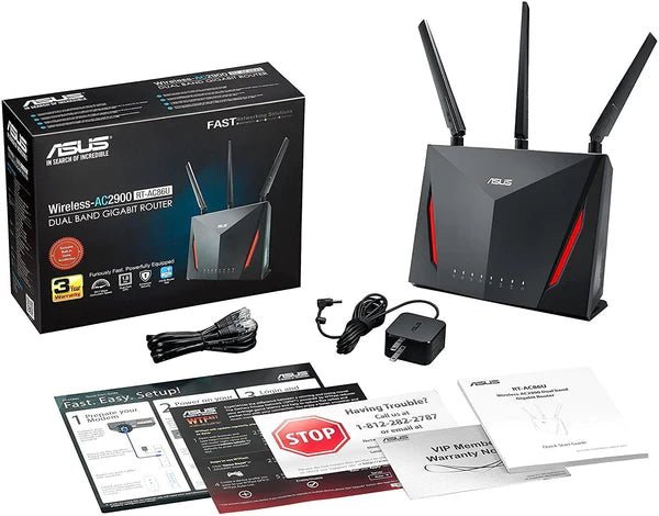 Asus AC2900 RT - AC86U Wireless Dual - Band Gaming Router | Gigahertz