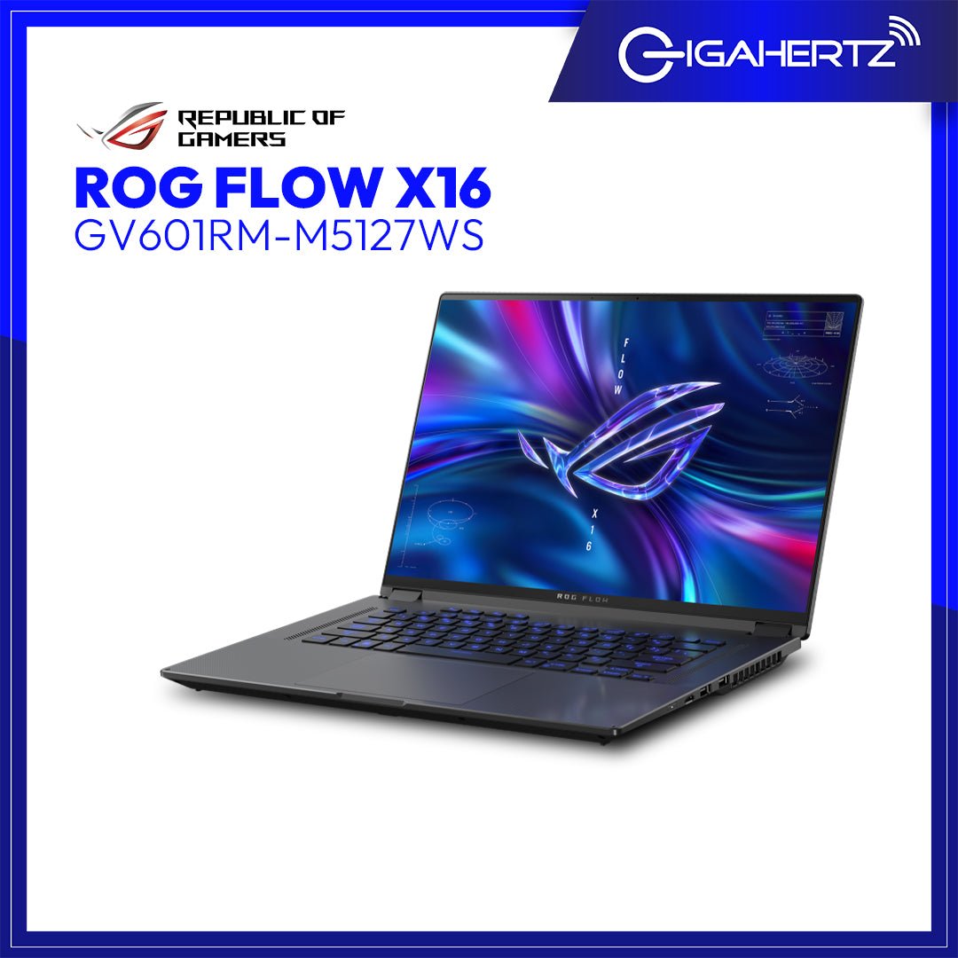 Asus ROG Flow X16 GV601RM - M5127WS | 16" WQXGA | Ryzen 9 6900HS | GeForce RTX 3060 | 32GB RAM | 1TB SSD | WIN 11 | Laptop Tiangge | Gigahertz