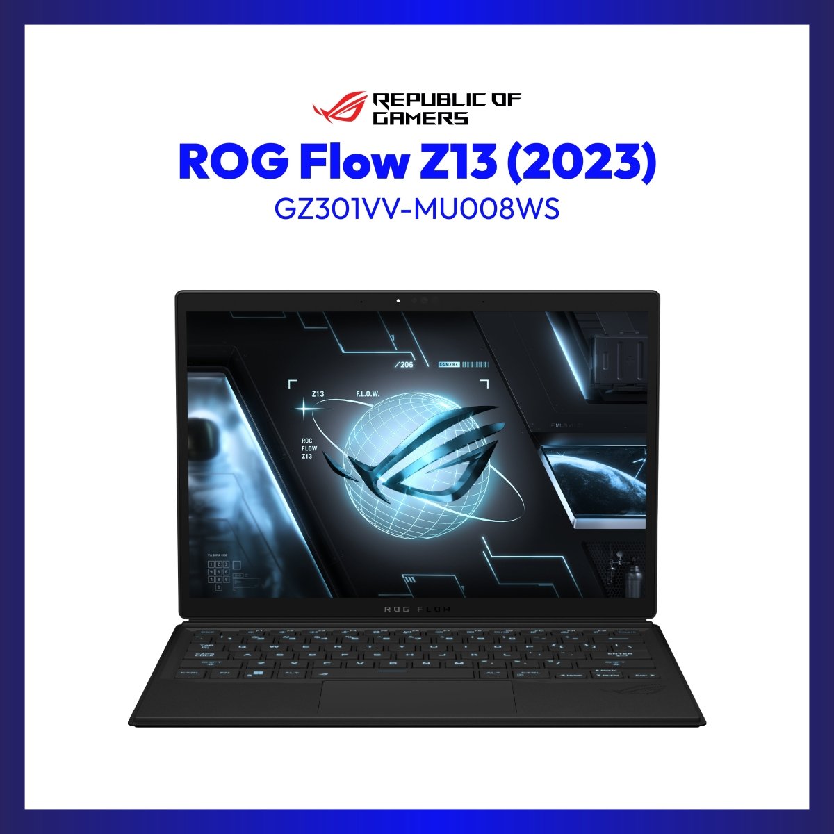 Asus ROG Flow Z13 (2023) GZ301VV-MU008WS | 13.4" WQXGA | i9-13900H | GeForce RTX 4060 | 8GB RAM | 1TB SSD | WIN 11 | GigaHertz