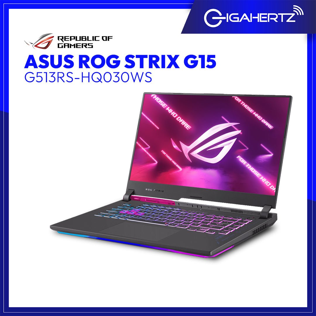 Asus ROG Strix G15 G513RS - HQ030WS | 15.6" WQHD | Ryzen 9 6900HX | GeForce RTX 3080 | 32GB RAM | 1TB SSD | WIN 11 | Gigahertz