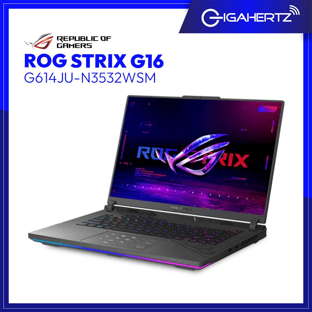 ASUS ROG Strix G16 G614JU - N3532WSM | 16" FHD+ | i5 - 13450HX | GeForce RTX 4050 | 16GB RAM | 512GB SSD | WIN 11 | GigaHertz