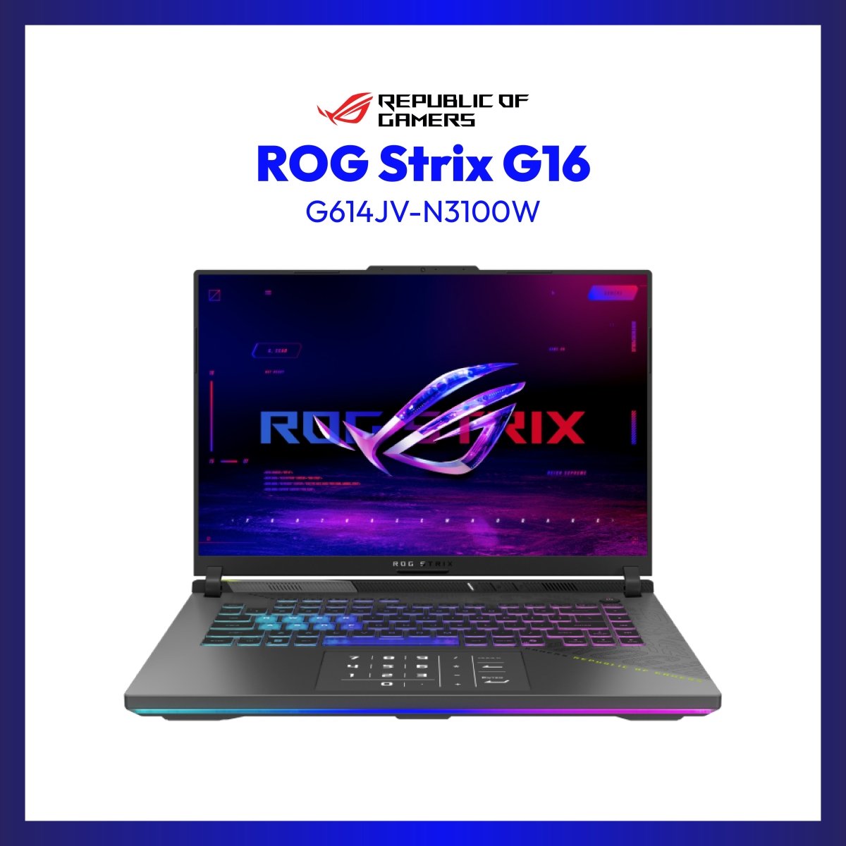Asus ROG Strix G16 G614JV-N3100W | 16" FHD | i7-13650HX | GeForce RTX 4060 | 16GB RAM | 1TB SSD | WIN 11 | GigaHertz