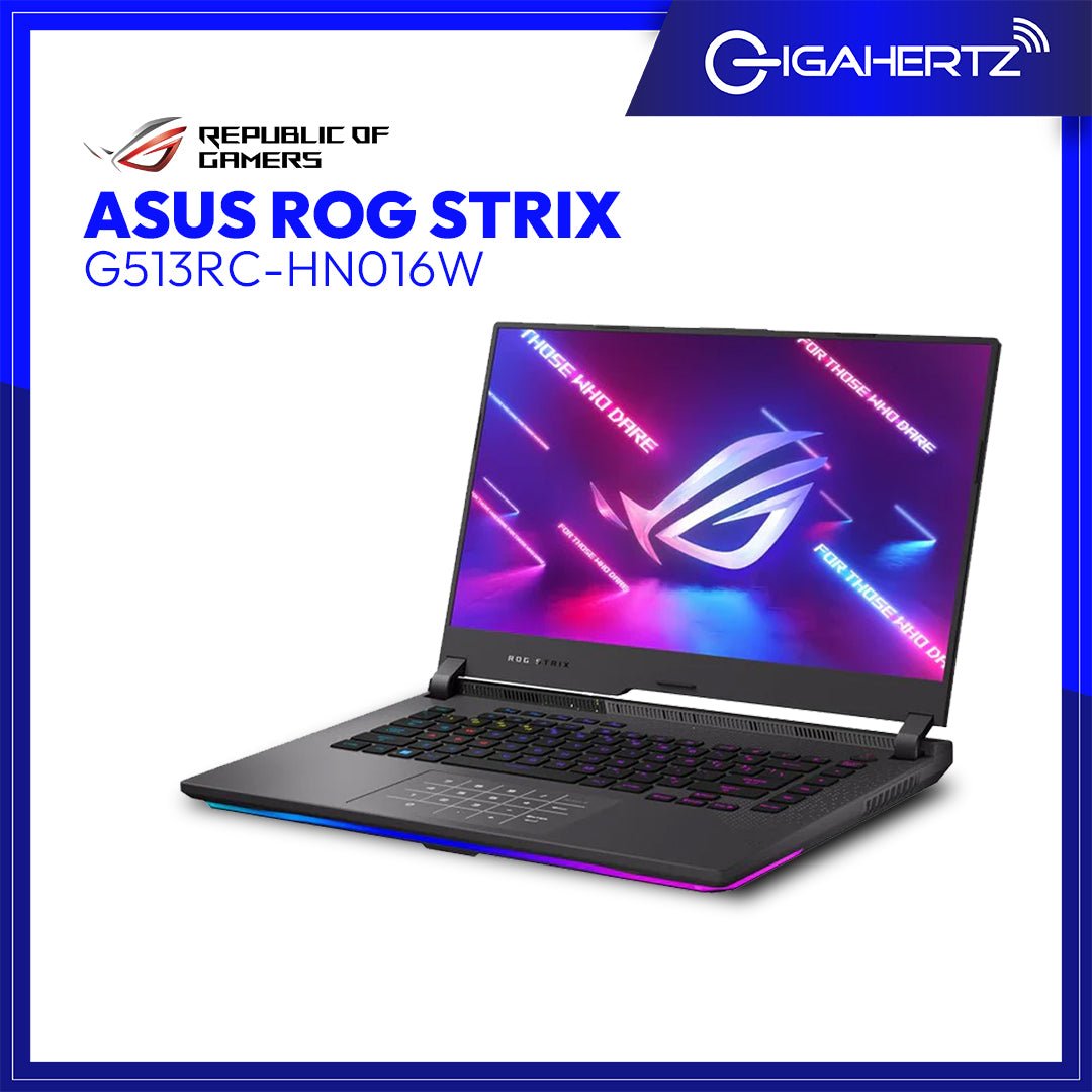 Asus ROG Strix G513RC - HN016W | 15.6" FHD | Ryzen 7 6800H | GeForce RTX 3050 | 8GB RAM | 512GB SSD | WIN 11 | Laptop Tiangge | Gigahertz