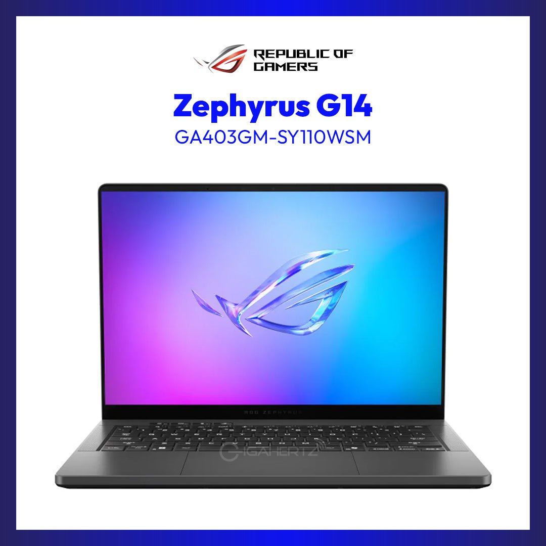 ASUS ROG Zephyrus G14 GA403GM-SY110WSM Gaming Laptop (Eclipse Gray) | 14" 3K (2880x1800) OLED 120Hz | Ryzen AI 9 465 | 32GB RAM | 1TB SSD | RTX 5060 | Windows 11 Home | GigaHertz