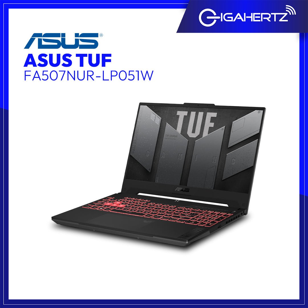 Asus TUF FA507NUR - LP051W Gaming Laptop | 15.6" FHD | Ryzen 7 7435HS | GeForce RTX 4050 | 16GB RAM | 512GB SSD | WIN 11 | Gigahertz