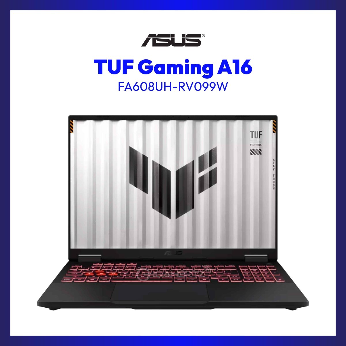 Asus TUF Gaming A16 FA608UH-RV099W, AMD Ryzen 7 260 | 16GB RAM | 512GB SSD | RTX5050 8GB VRAM | Win11 | GigaHertz
