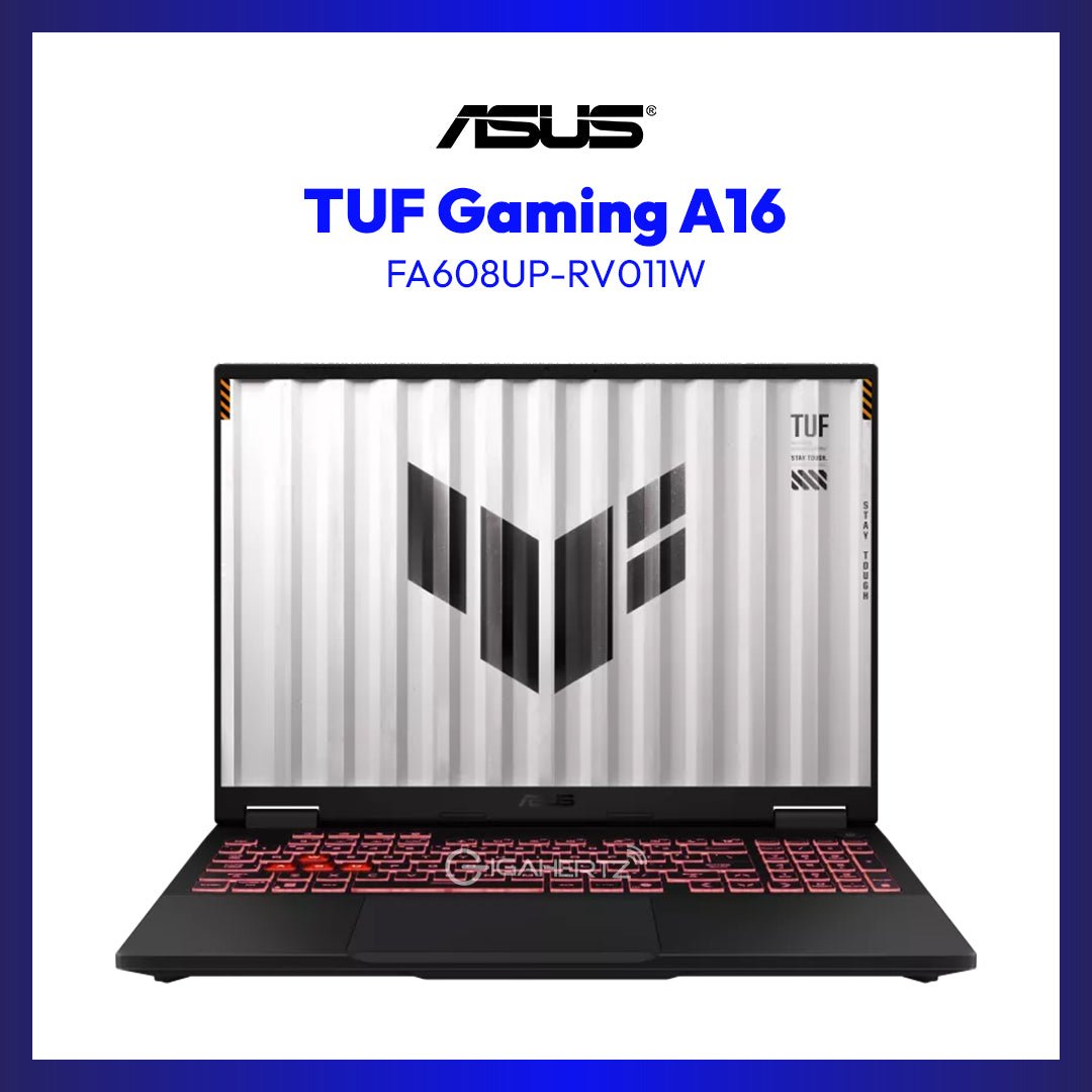 ASUS TUF Gaming A16 FA608UP-RV011W Laptop (Jaeger Gray) | 16" FHD+ (1920x1200) 165Hz IPS | Ryzen 7 260 | 16GB RAM | 512GB SSD | RTX 5070 | Windows 11 Home | GigaHertz