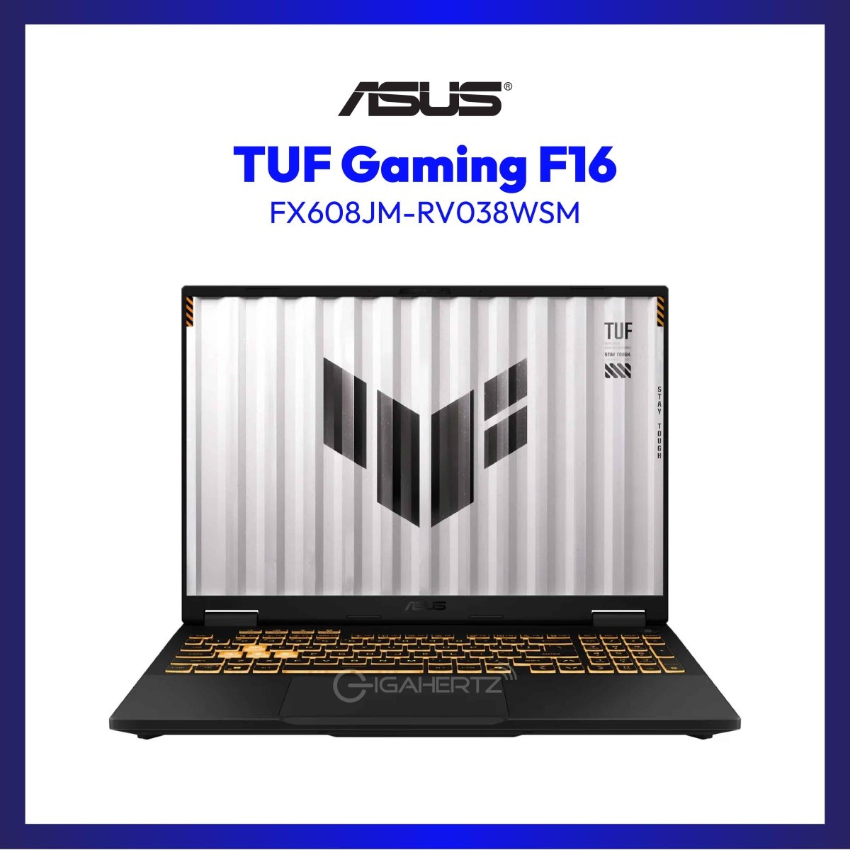 Asus TUF Gaming F16 FX608JM-RV038WSM | 16" WUXGA | Intel Core 5 | GeForce RTX 5060 | 16GB RAM | 512GB SSD | WIN 11 | GigaHertz