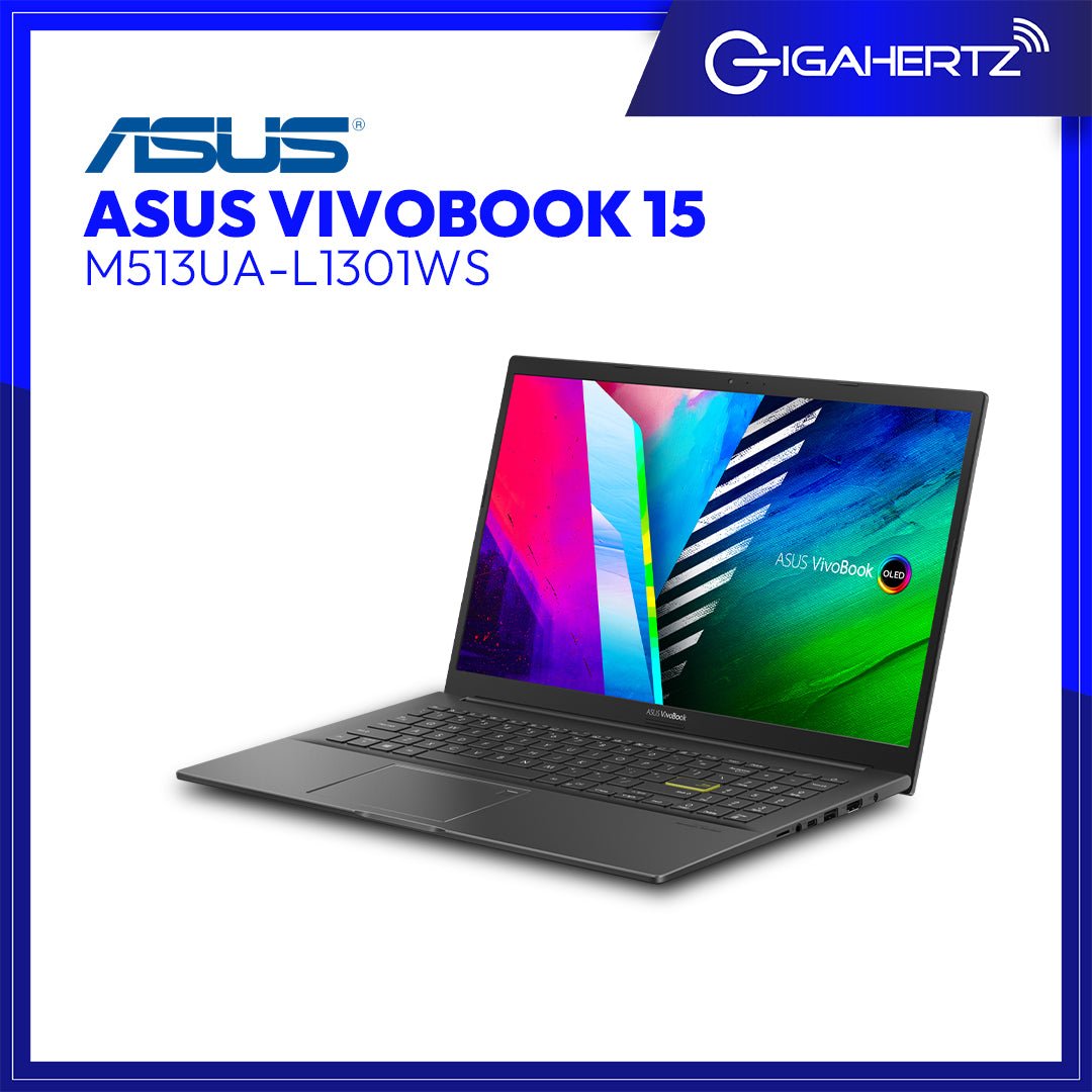 ASUS VivoBook 15 M513UA - L1301WS | 15.6" FHD | Ryzen 7 5700U | Radeon Graphics | 8GB RAM | 512GB SSD | WIN 11 | Gigahertz