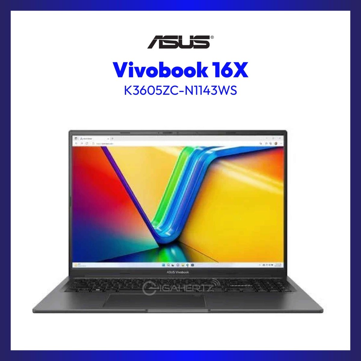 Asus Vivobook 16X K3605ZC-N1143WS | 16" WUXGA | i5-12450H | RTX™ 3050 | 8 GB RAM | 512 GB SSD | WIN 11 | GigaHertz