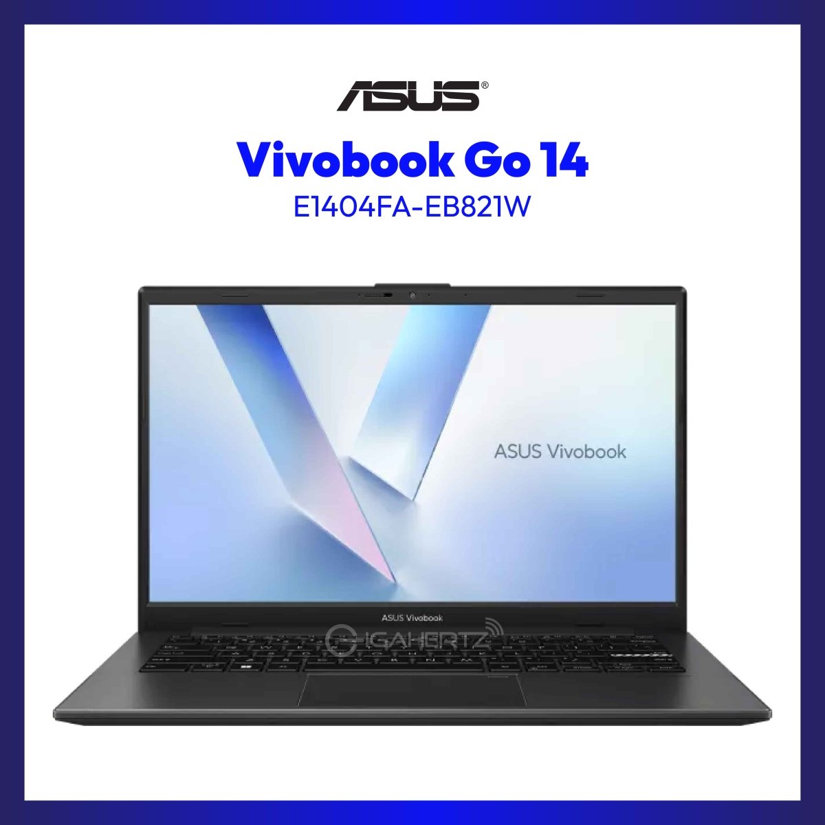 Asus Vivobook Go 14 E1404FA-EB821W 14″ FHD | Ryzen 3 7320U | 8GB LPDDR5 | 512GB SSD | Black | GigaHertz