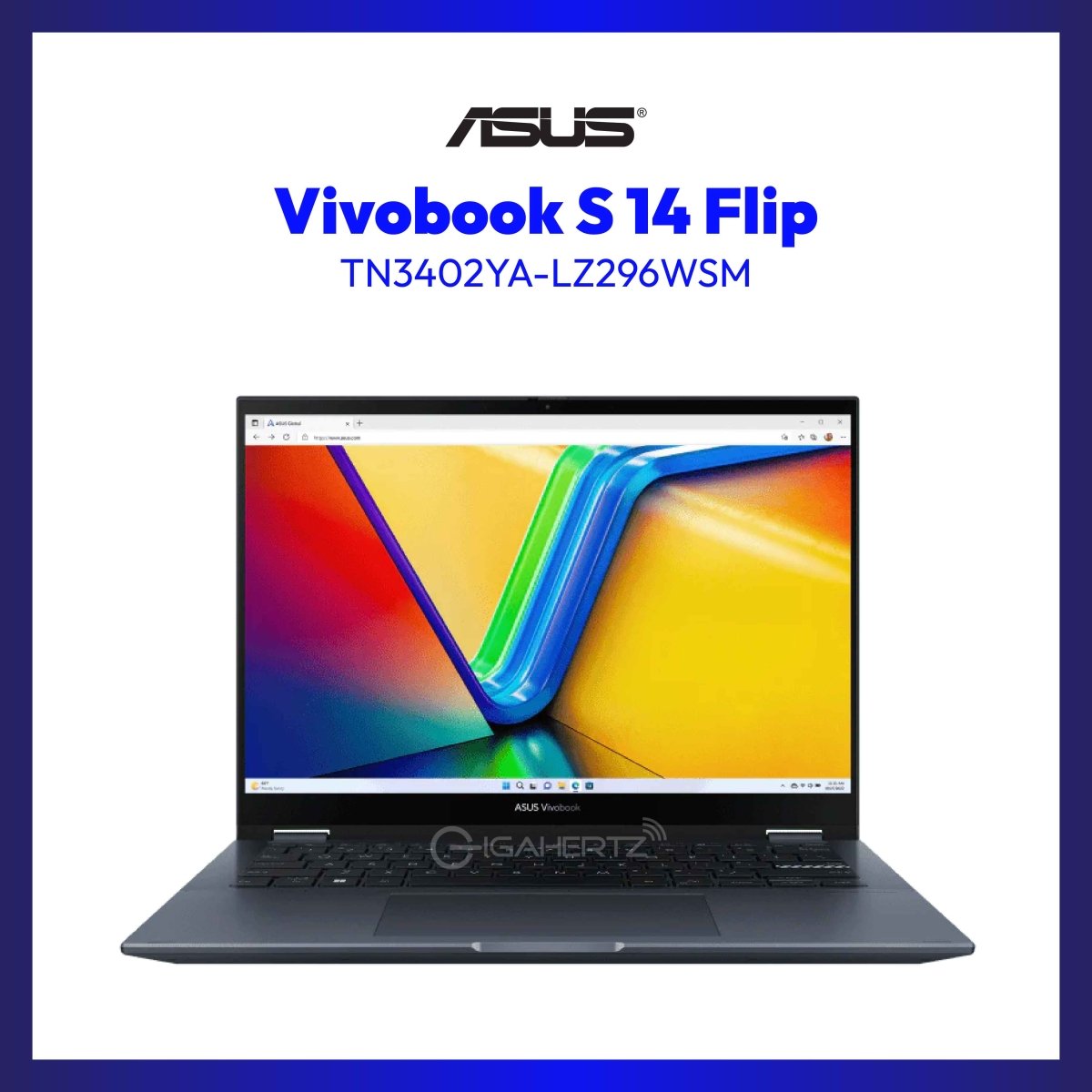 ASUS Vivobook S 14 Flip TN3402YA | 14" WUXGA | Ryzen™ 5 7430U | Radeon™ Graphics | 16 GB RAM | 1 TB SSD | WIN 11 | GigaHertz