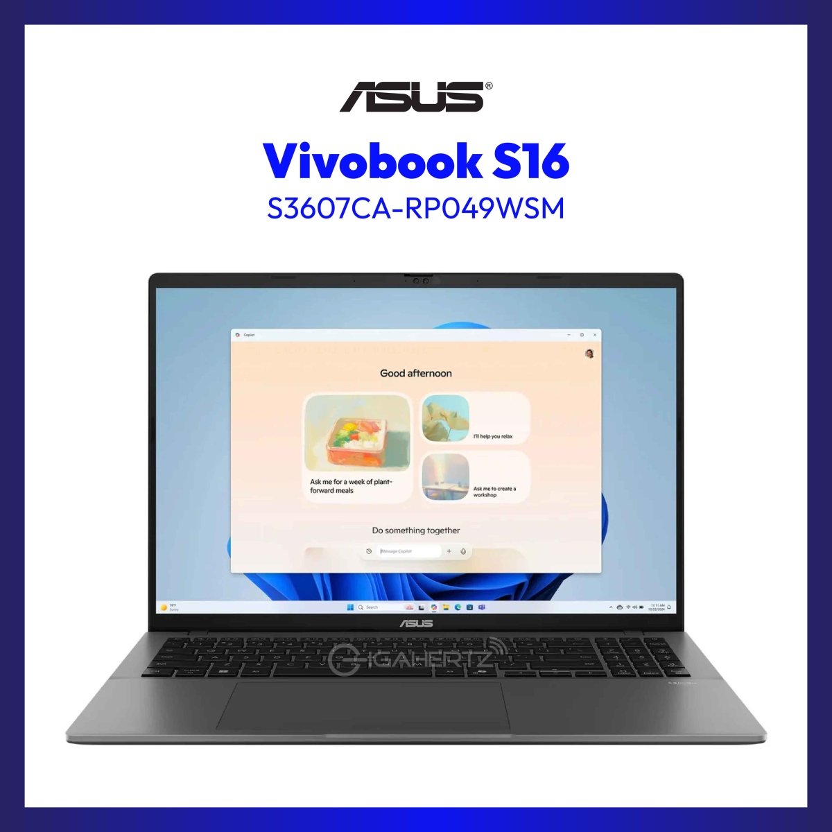 Asus Vivobook S16 S3607CA-RP049WSM | 16" WUXGA | Intel® Core™ Ultra 7 255H | Intel Arc Graphics | 16GB RAM | 1TB SSD | WIN 11 | GigaHertz