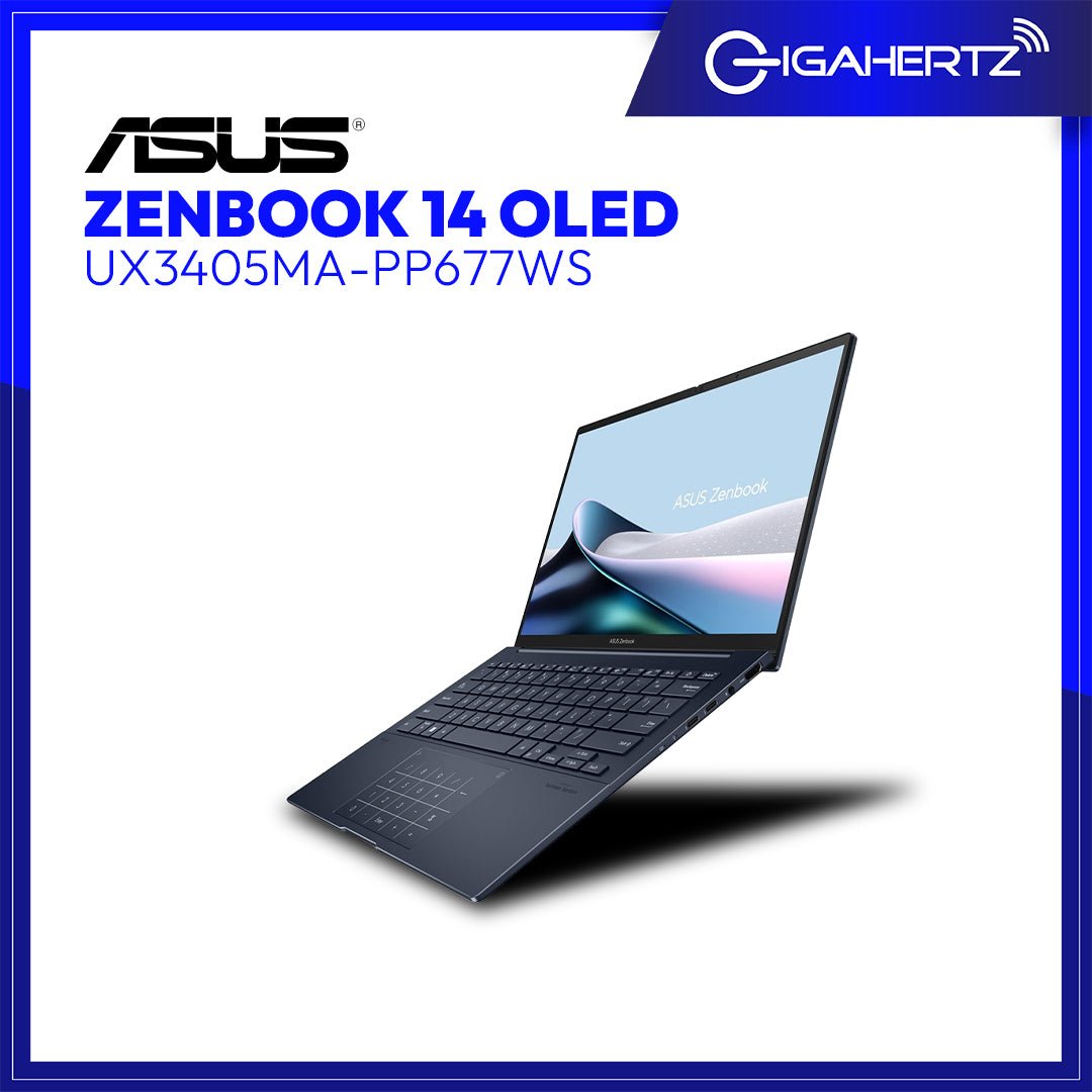 Asus Zenbook 14 UX3405MA - PP677WS | 14" OLED | Intel® Core™ Ultra 7 155H | Intel® Arc™ Graphics | 16 GB RAM | 1 TB SSD | WIN 11 | Gigahertz