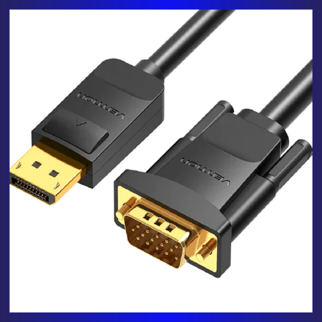 Vention Display port to VGA Cable Black | HBLBG (1.5M)