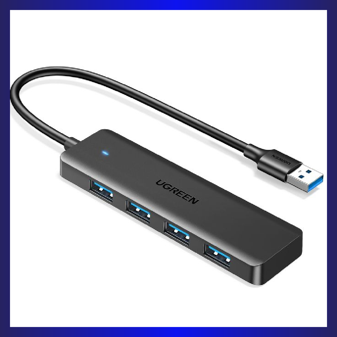 UGreen 4-Port USB 3.0 Hub + Powered by Micro USB Metal Plated Shell Ultra Slim