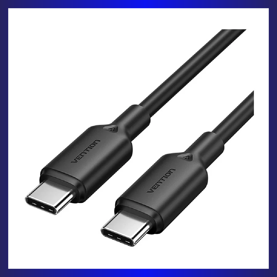 Vention TRCBF USB 2.0 Type-C Male to Male 1M Black Charging & Data Cable