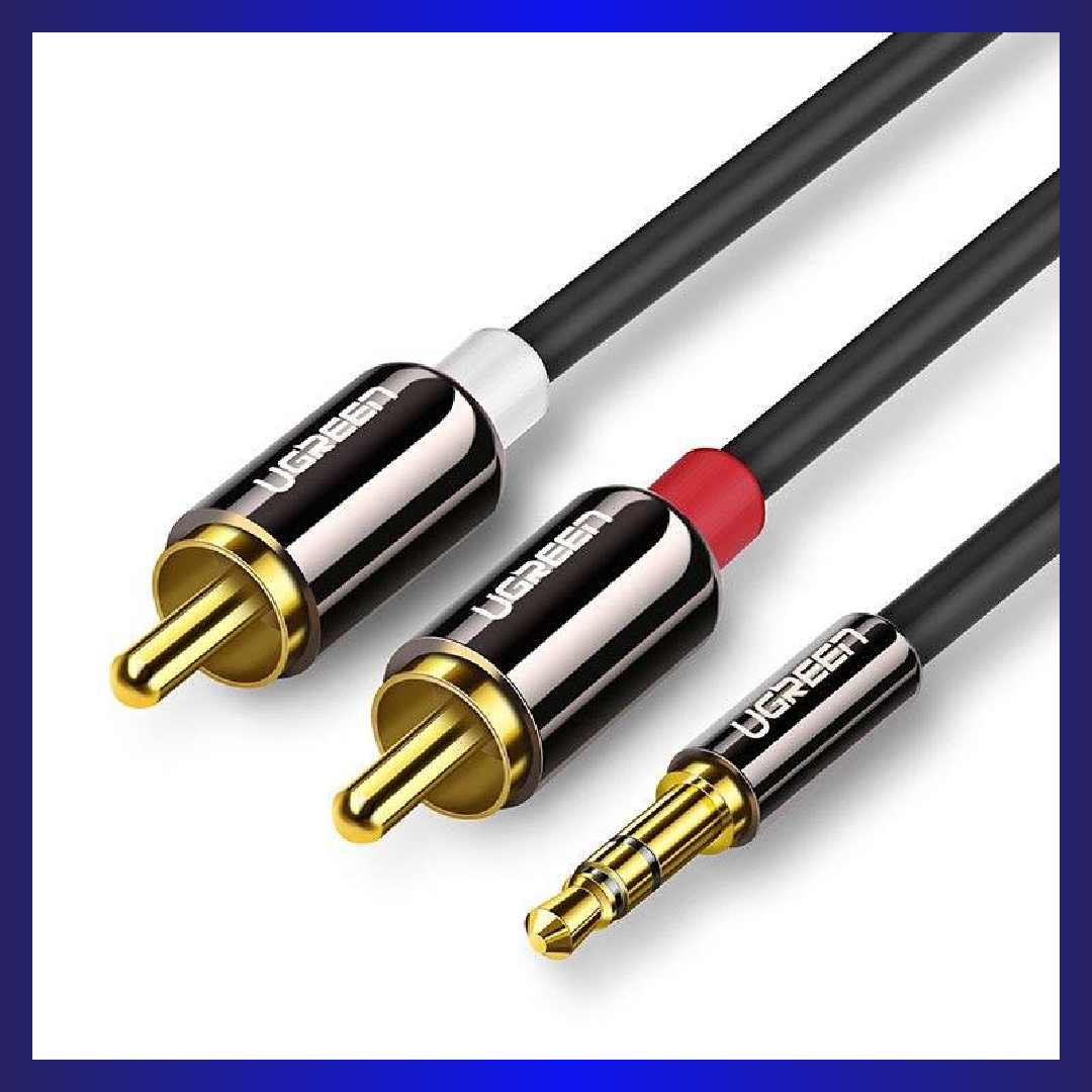 UGREEN Audio Cable | 3.5mm | Mini Jack to 2RCA | 3m (Black) (10590)