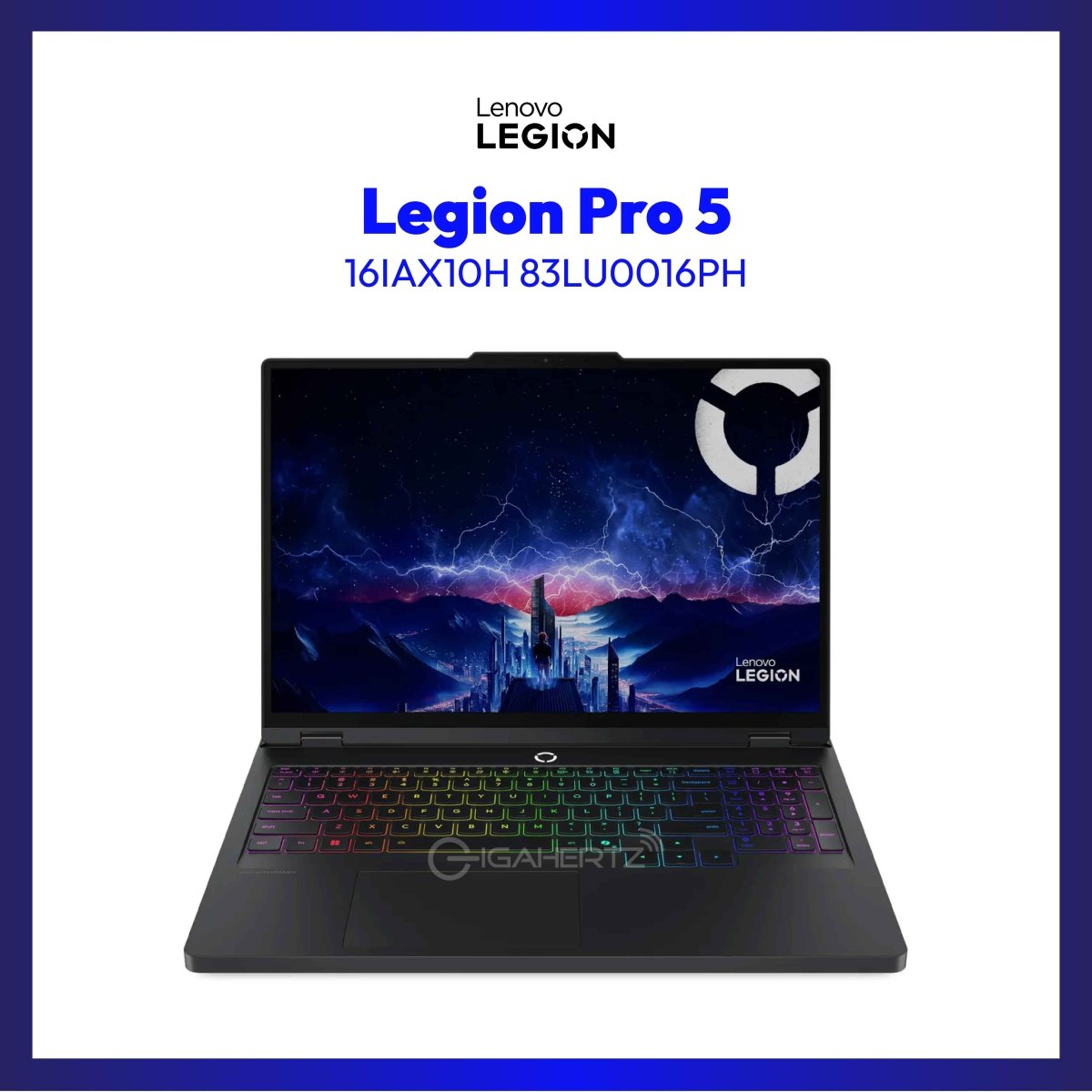 Legion Pro 5 16IAX10H 16IAX10H 83LU0016PH | Intel Core Ultra 9 275HX | GeForce RTX 5070 Ti | 32gb RAM | 1TB SSD | WIN 11 | GigaHertz