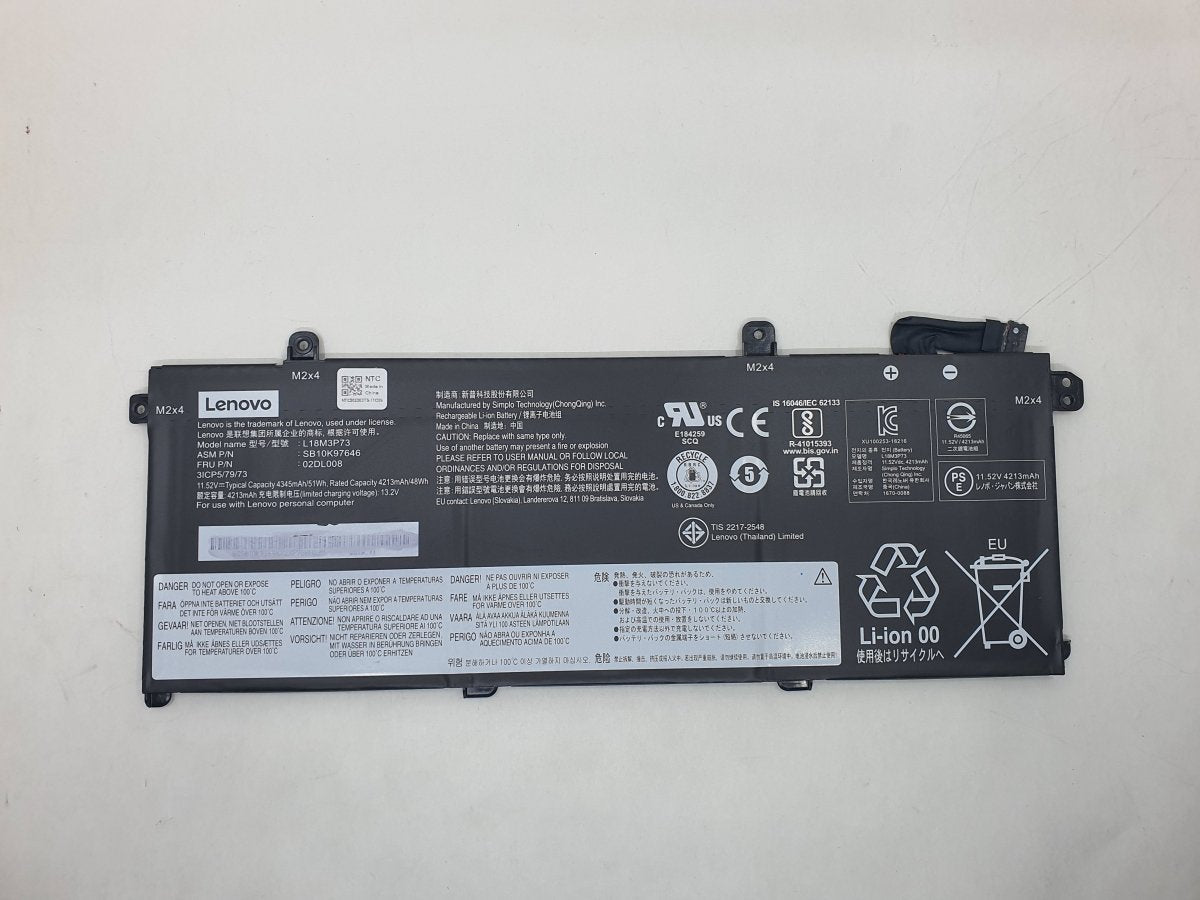 Lenovo 02DL007 BATTERY WL for Lenovo Thinkpad T490 | Gigahertz