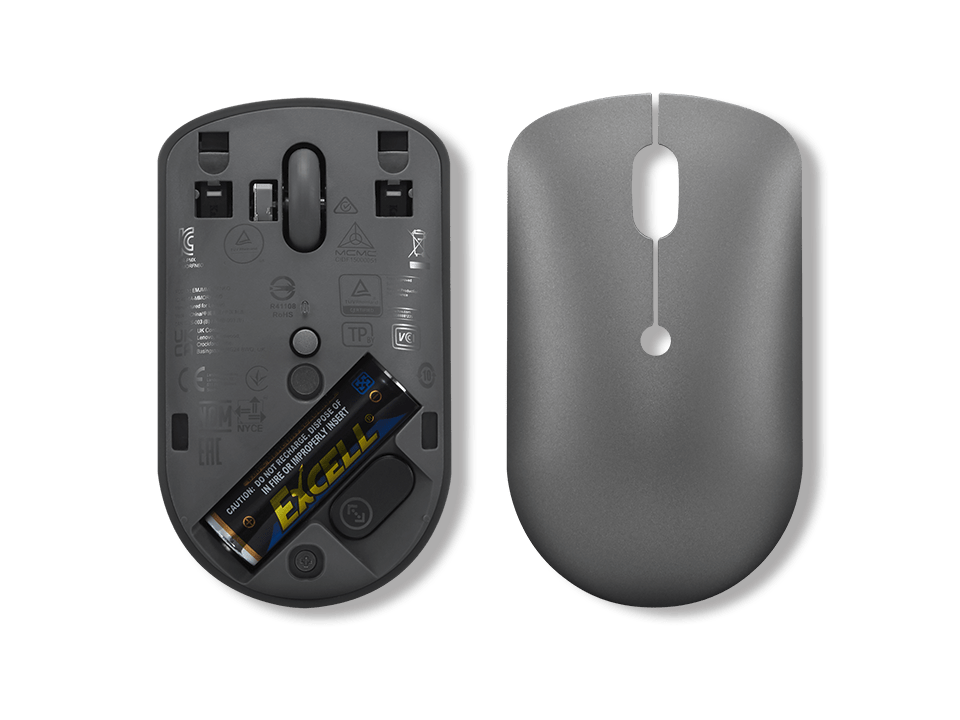 Lenovo 540 USB-C Wireless Mouse | 2.4GHz Wireless | USB-C Receiver | Up to 2400 DPI Optical Sensor | Storm Grey | GigaHertz