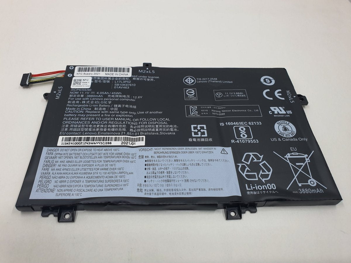 Lenovo Battery L14 WL - For Replacement Lenovo ThinkPad L14 | Gigahertz