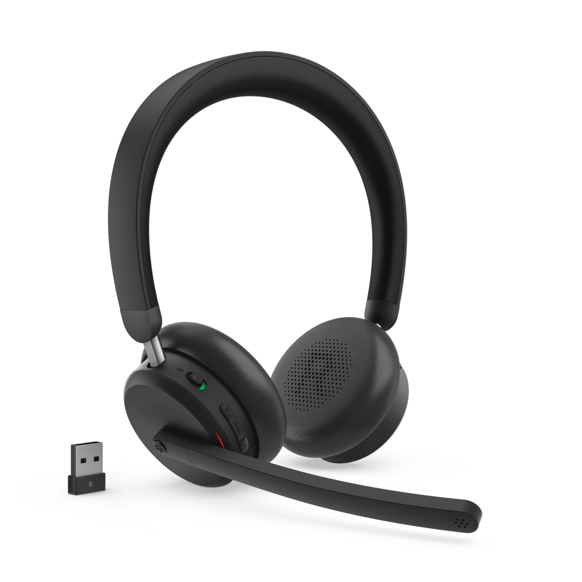 Lenovo Headset 6550 (4XD1S19777) | Dual-Mode Wireless | Bluetooth 5.3 + USB Receiver | ANC | Black | GigaHertz